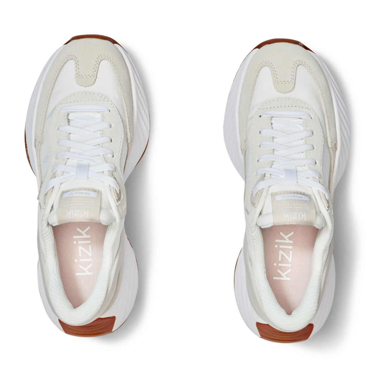Kizik Monaco Sneaker (Women) - White/Moonbeam Athletic - Casual - Lace Up - The Heel Shoe Fitters