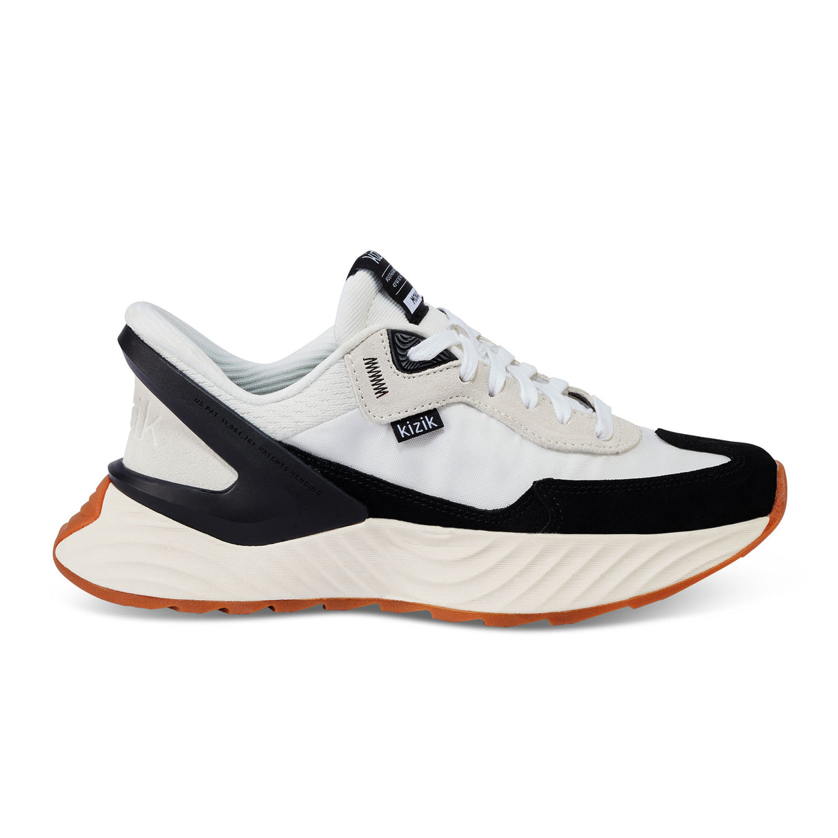 Kizik Monaco Sneaker (Women) - White/Black Athletic - Casual - Lace Up - The Heel Shoe Fitters