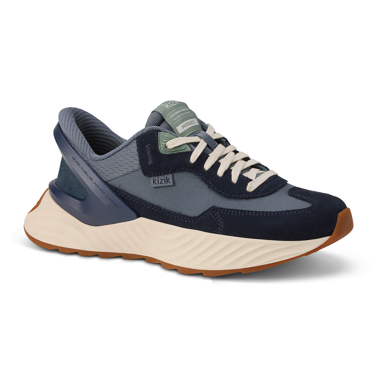 Kizik Monaco Sneaker (Women) - Stormy Weather/Naval Academy Athletic - Casual - Lace Up - The Heel Shoe Fitters