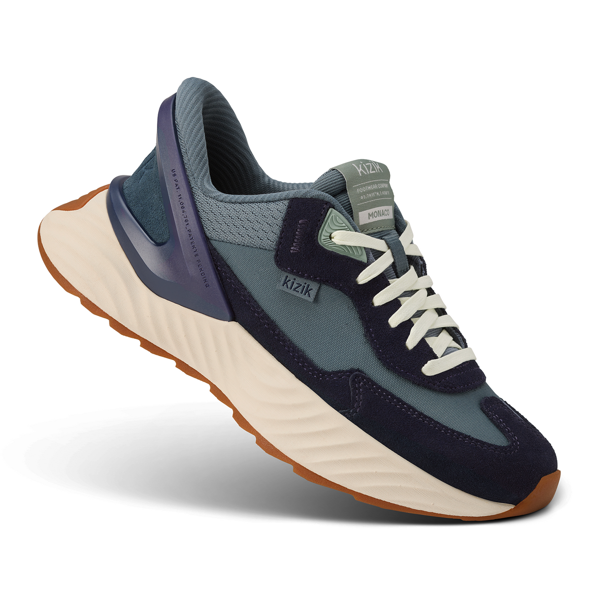 Kizik Monaco Sneaker (Women) - Stormy Weather/Naval Academy Athletic - Casual - Lace Up - The Heel Shoe Fitters