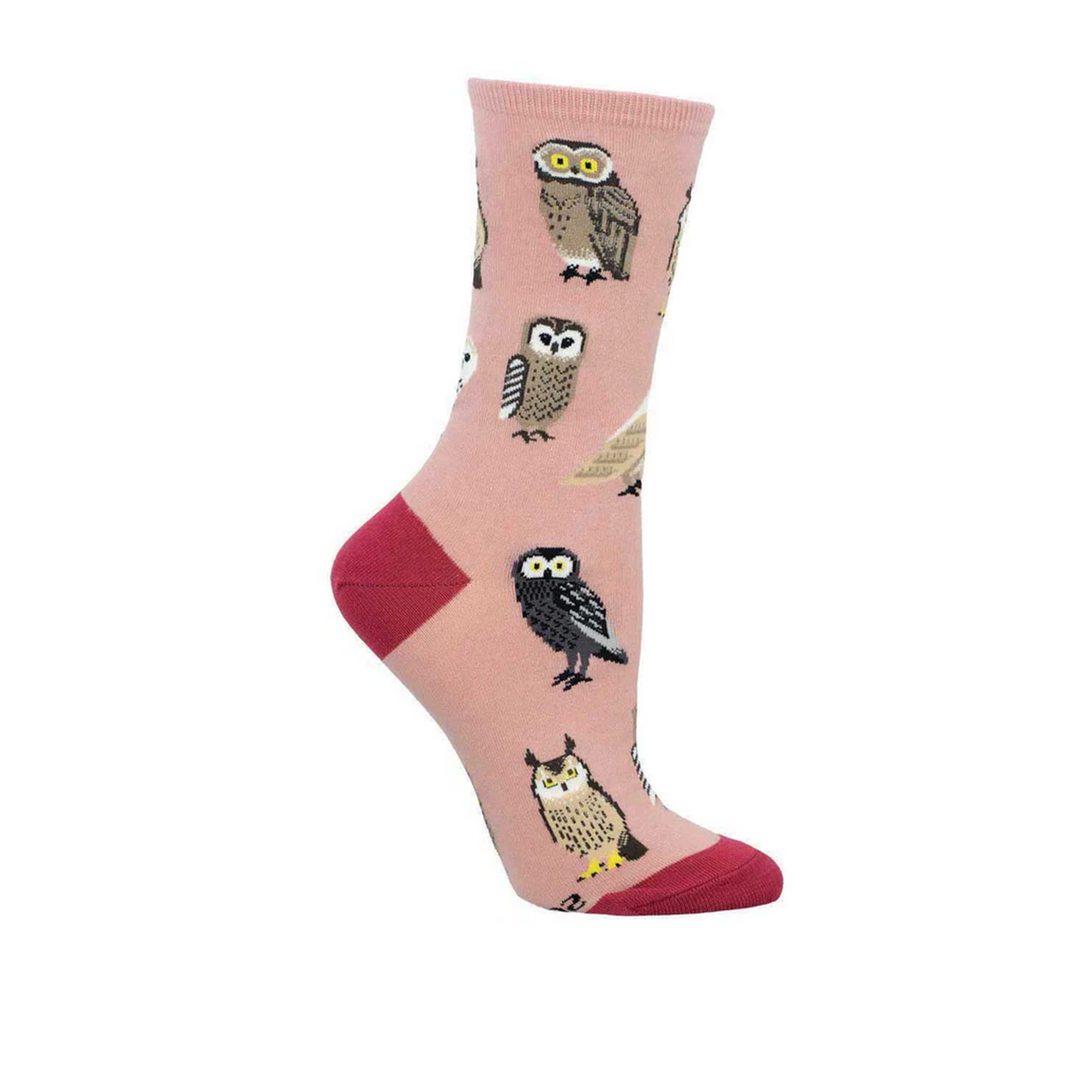 SockSmith Parliament of Owls Crew Sock (Women) - Pink Accessories - Socks - Lifestyle - The Heel Shoe Fitters