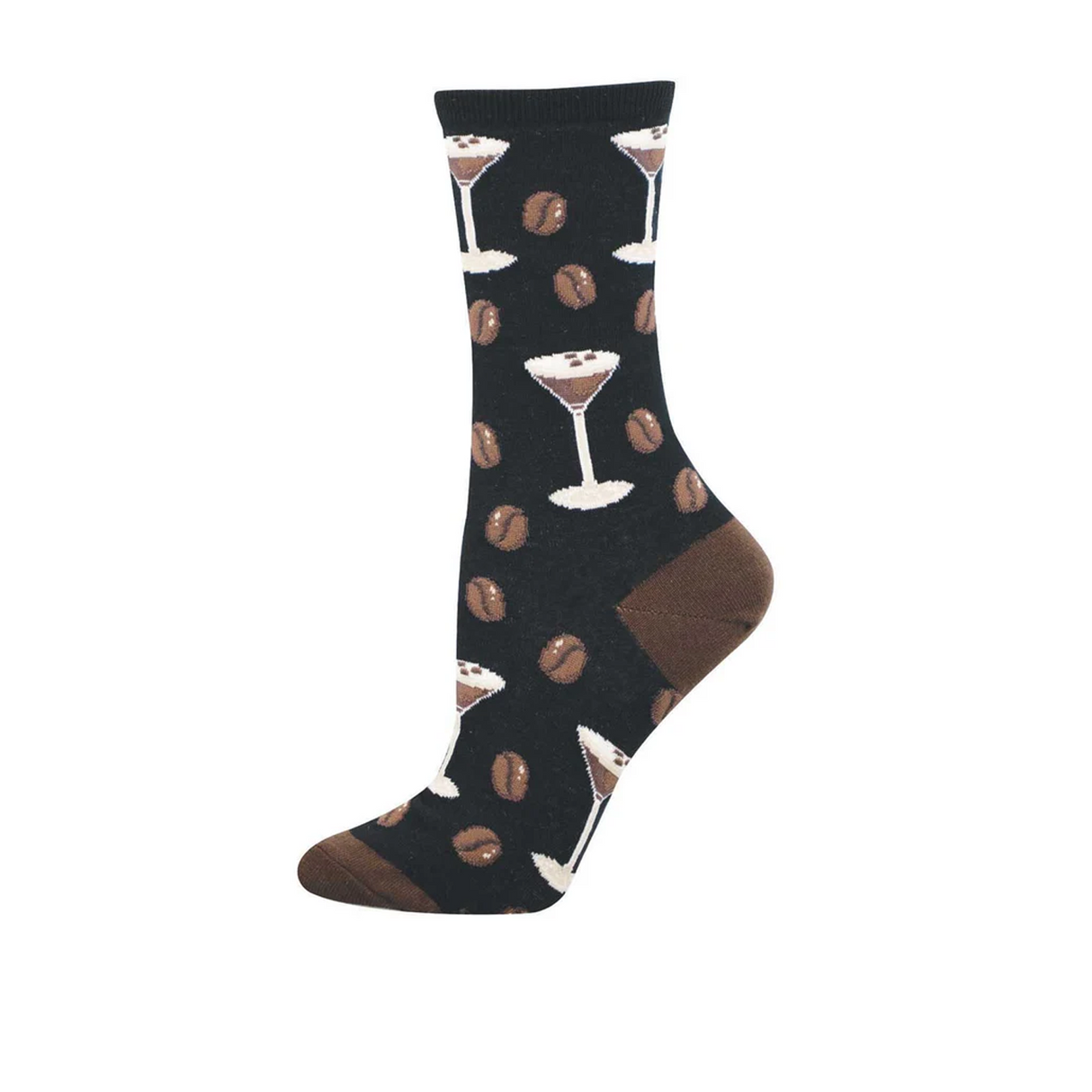 SockSmith Espresso Martini Crew Sock (Women) - Black Accessories - Socks - Lifestyle - The Heel Shoe Fitters