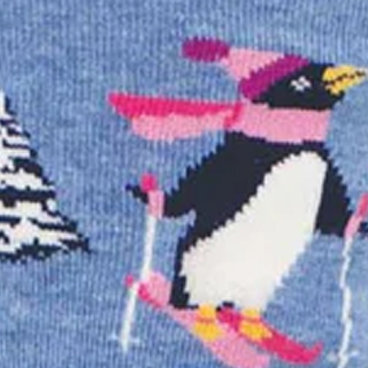 SockSmith Downhill Penguins Crew Sock (Women) - Blue Heather Accessories - Socks - Lifestyle - The Heel Shoe Fitters