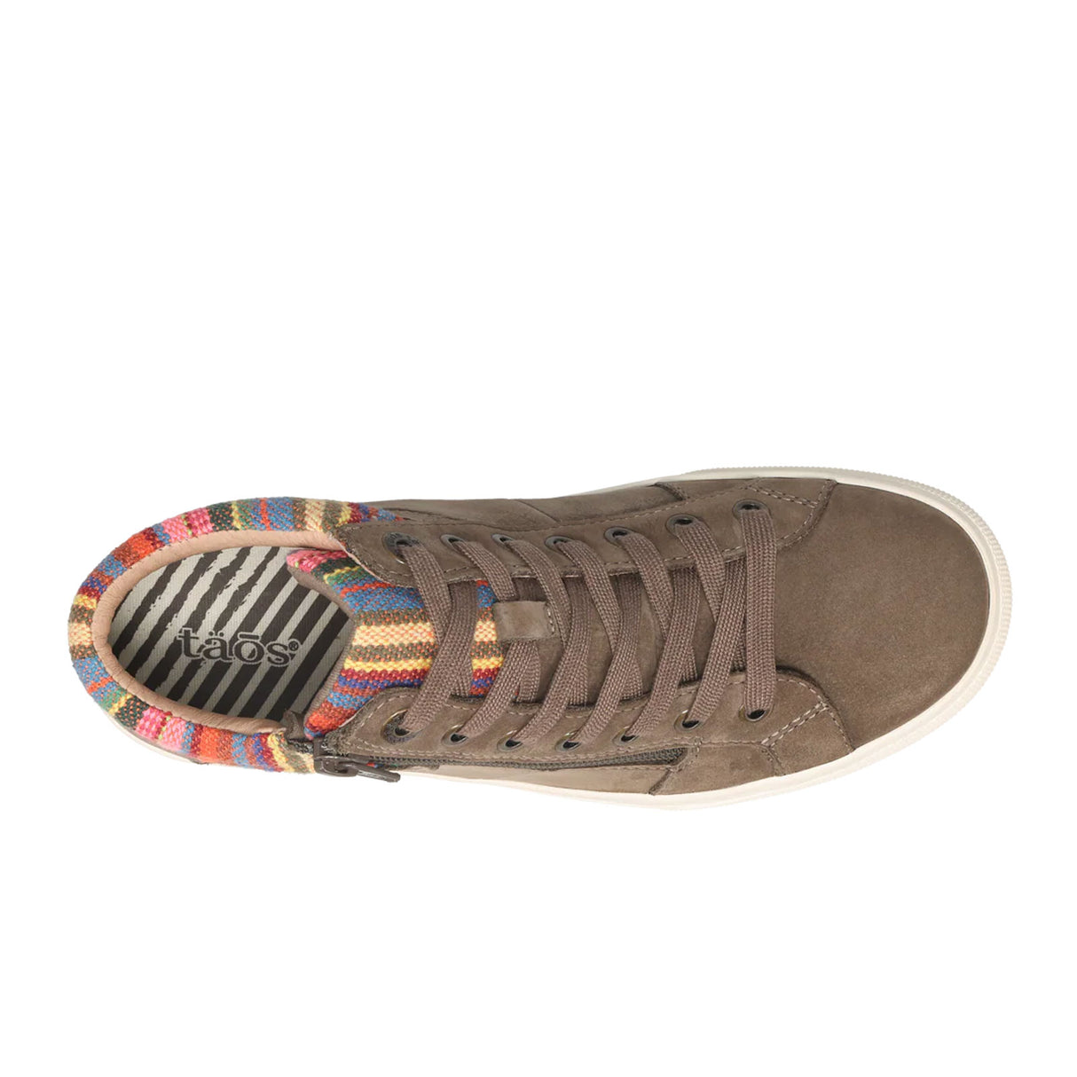 Taos Winner Mid Top Sneaker (Women) - Dark Taupe Multi Athletic - Casual - Lace Up - The Heel Shoe Fitters
