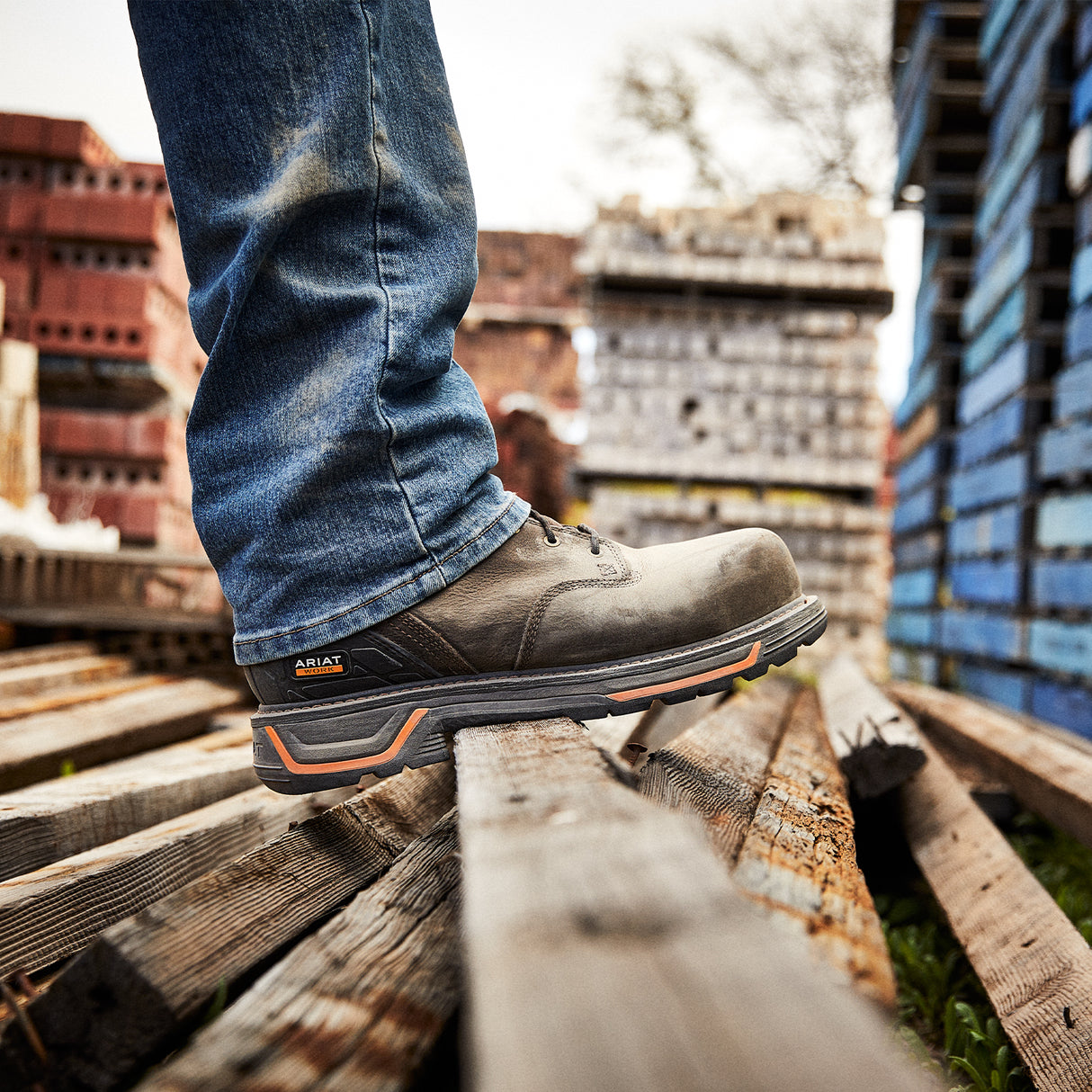 Ariat MNS Big Rig 6" 10042550 Waterproof Composite Toe Work Boot (Men) - Iron Coffee Boots - Work - 6" - The Heel Shoe Fitters