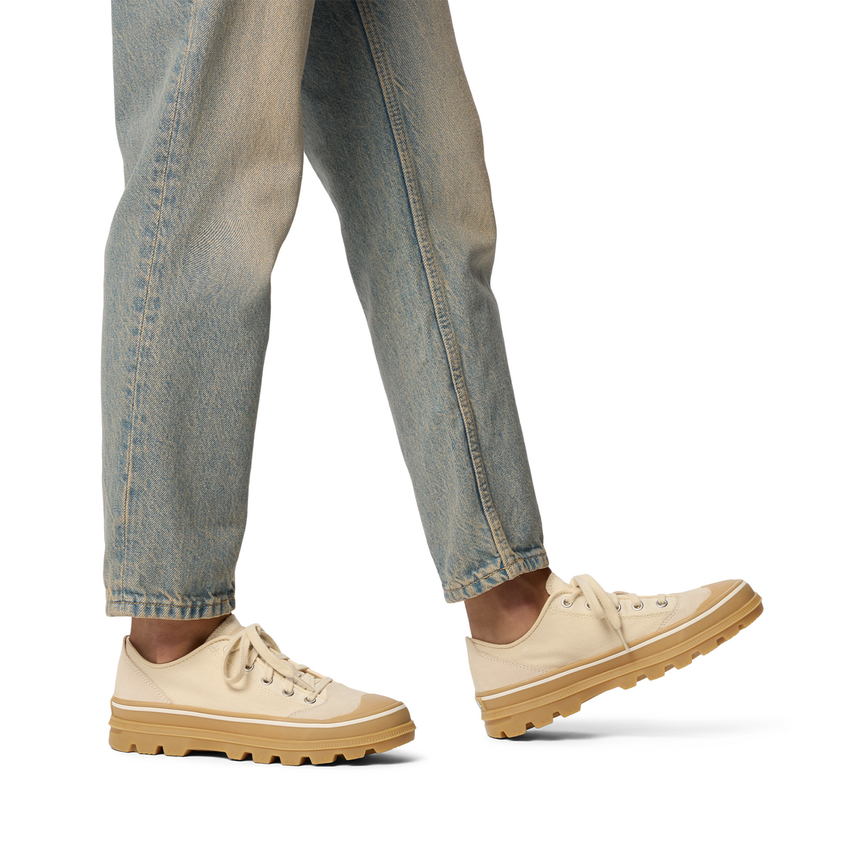 Sorel Scout N About Low Sneaker (Women) - Chalk/Gum Athletic - Casual - Lace Up - The Heel Shoe Fitters