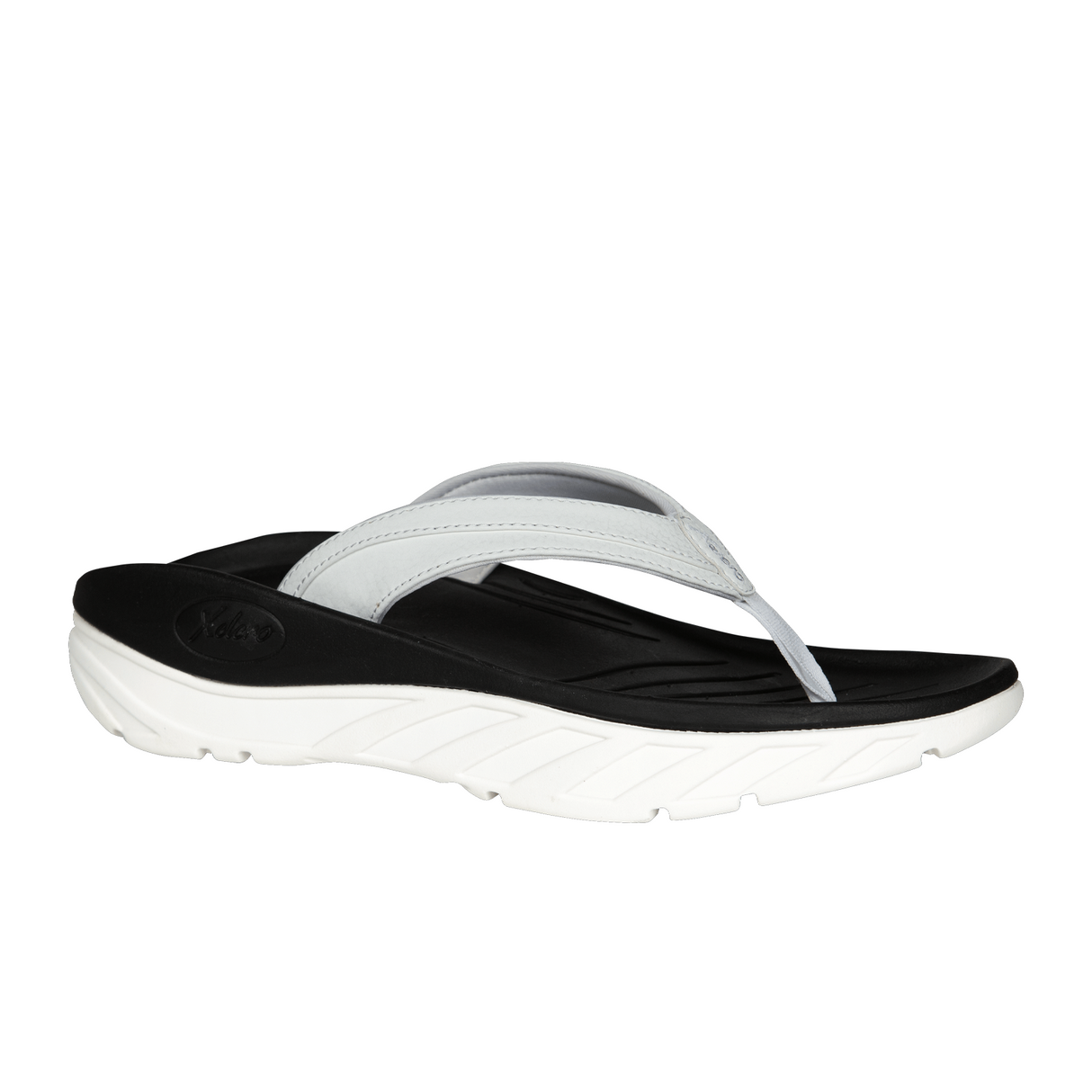 Xelero Tru Sandal (Women) - Snow/Onyx Sandal - Thong - The Heel Shoe Fitters