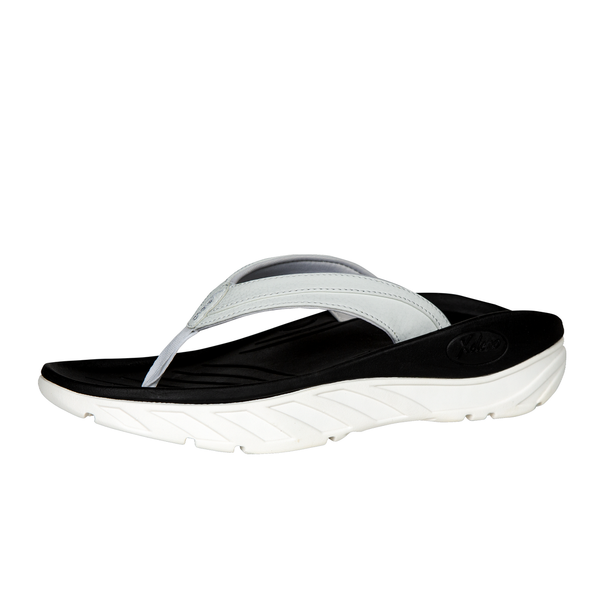 Xelero Tru Sandal (Women) - Snow/Onyx Sandal - Thong - The Heel Shoe Fitters