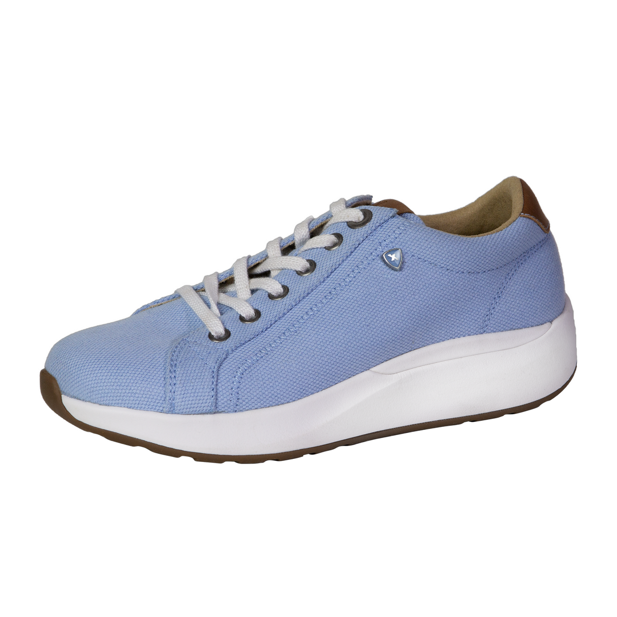 Xelero Heidi Walking Shoe (Women) - Chambray Canvas Athletic - Casual - Lace Up - The Heel Shoe Fitters