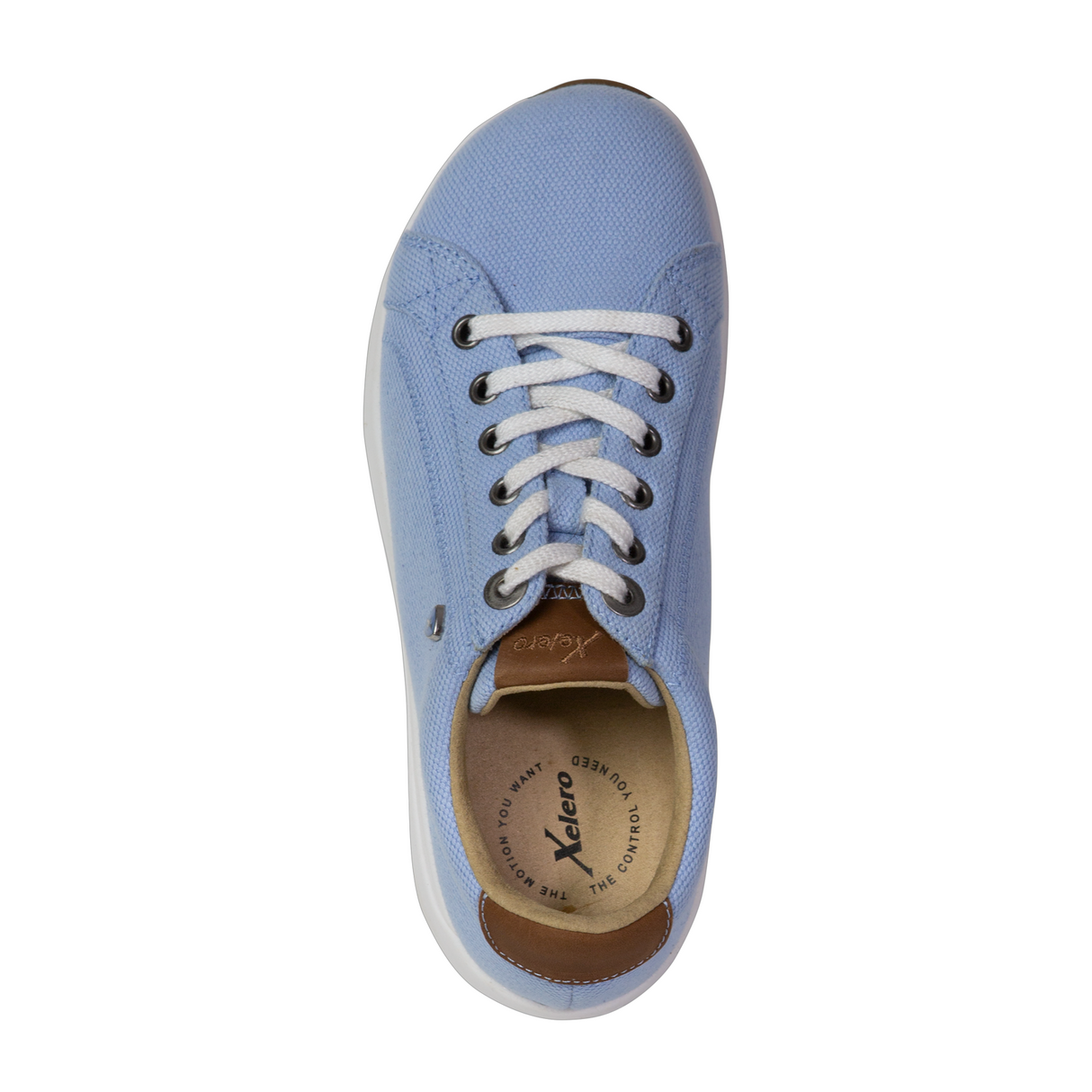 Xelero Heidi Walking Shoe (Women) - Chambray Canvas Athletic - Casual - Lace Up - The Heel Shoe Fitters