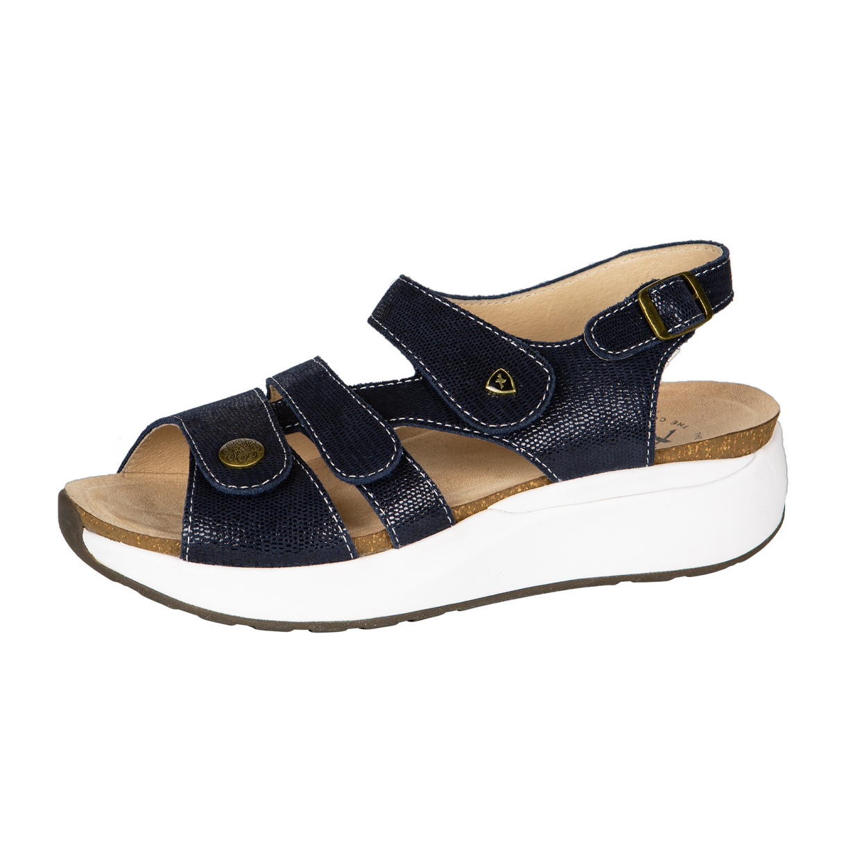 Xelero Mykonos Backstrap Sandal (Women) - Navy Sandal - Backstrap - The Heel Shoe Fitters