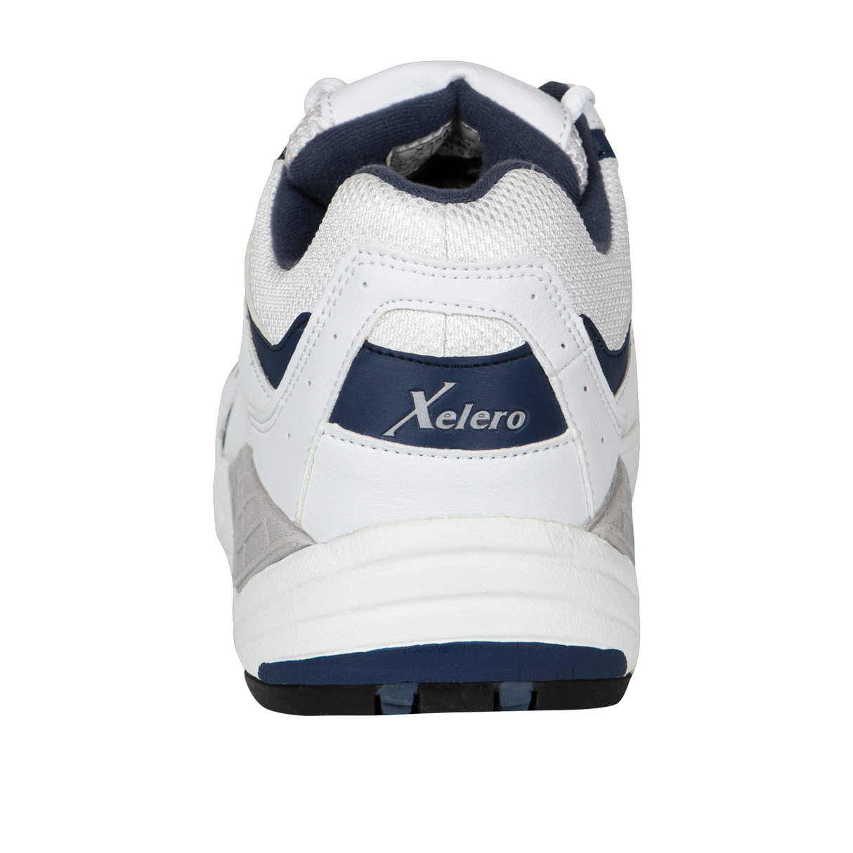 Xelero Matrix Mesh Walking Shoe (Men) - White/Navy Athletic - Running - Motion Control - The Heel Shoe Fitters