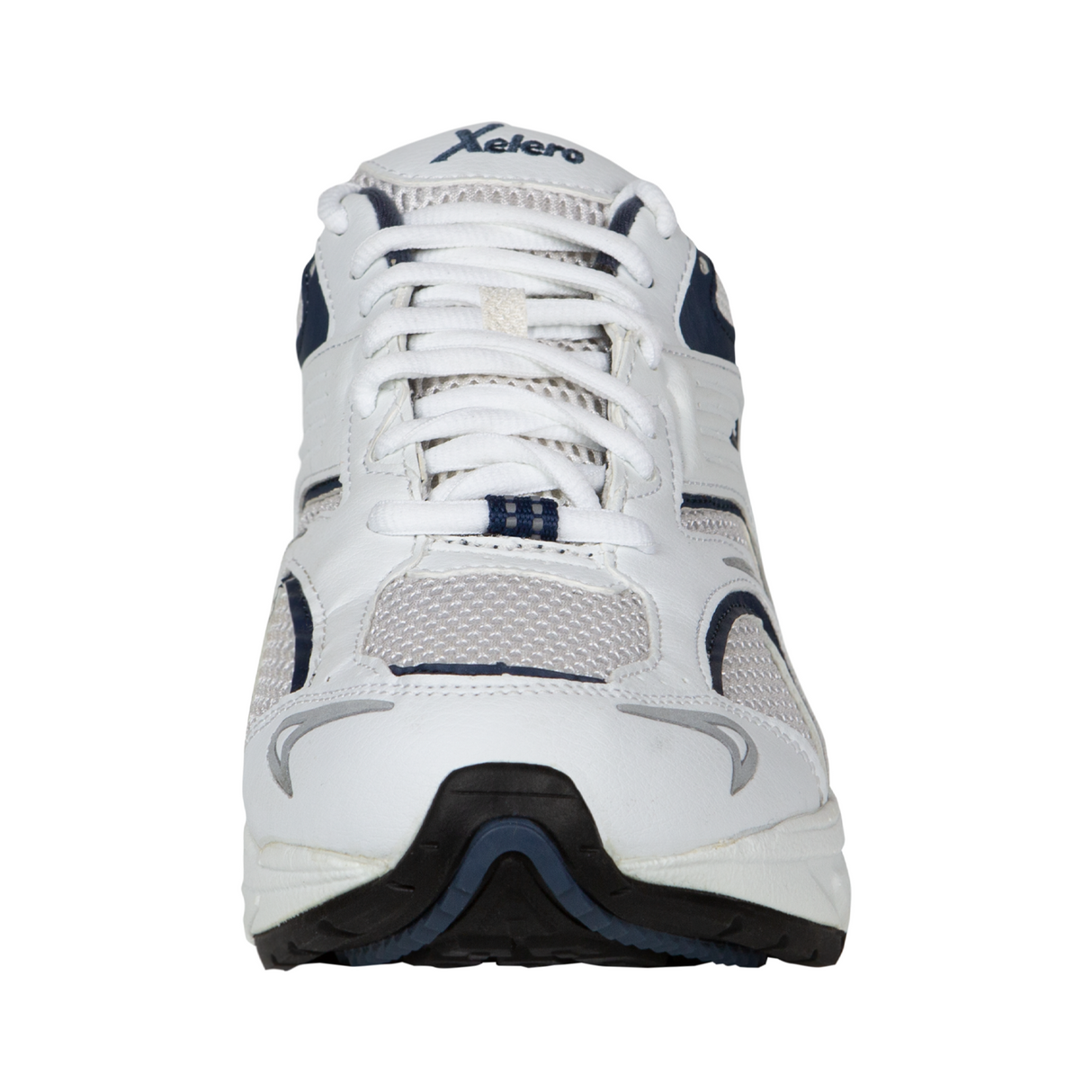 Xelero Matrix Mesh Walking Shoe (Men) - White/Navy Athletic - Running - Motion Control - The Heel Shoe Fitters