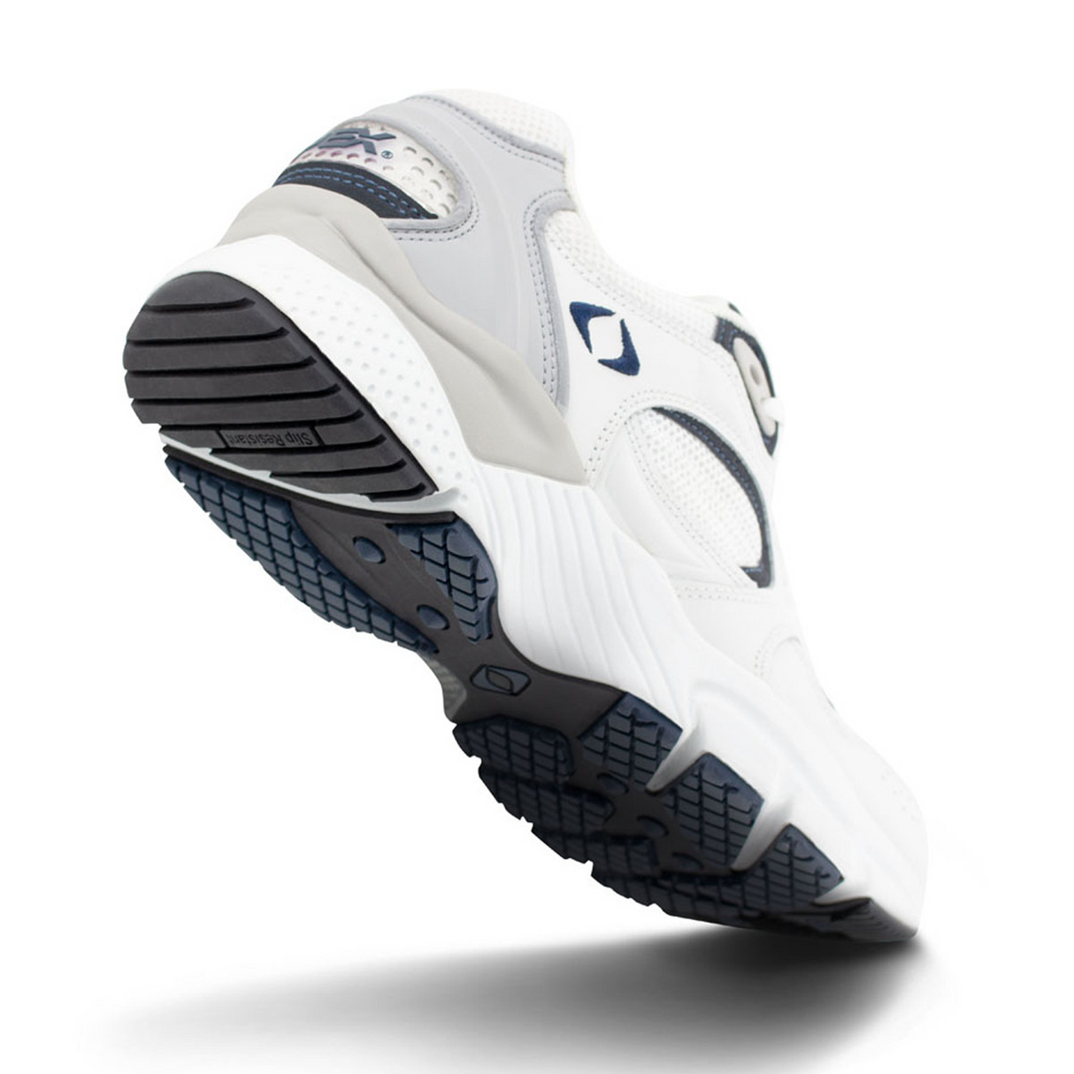 Apex X521 Boss Runner Active Shoe (Men) - White/Navy Athletic - Walking - The Heel Shoe Fitters