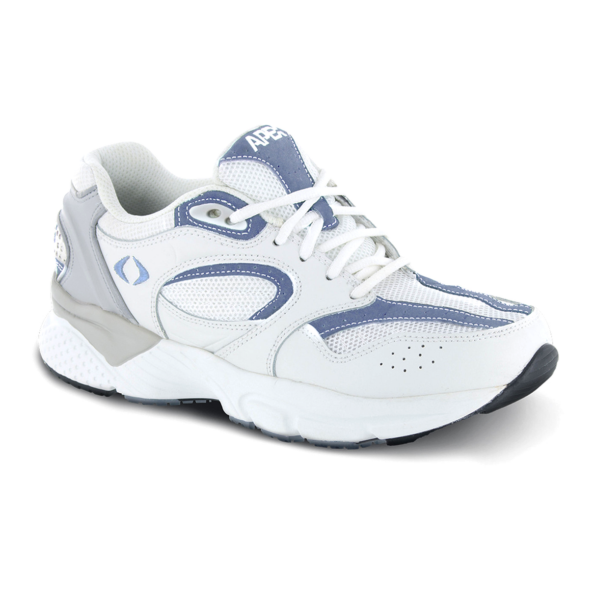 Apex X521 Boss Runner Active Shoe (Women) - White/Periwinkle Athletic - Walking - The Heel Shoe Fitters
