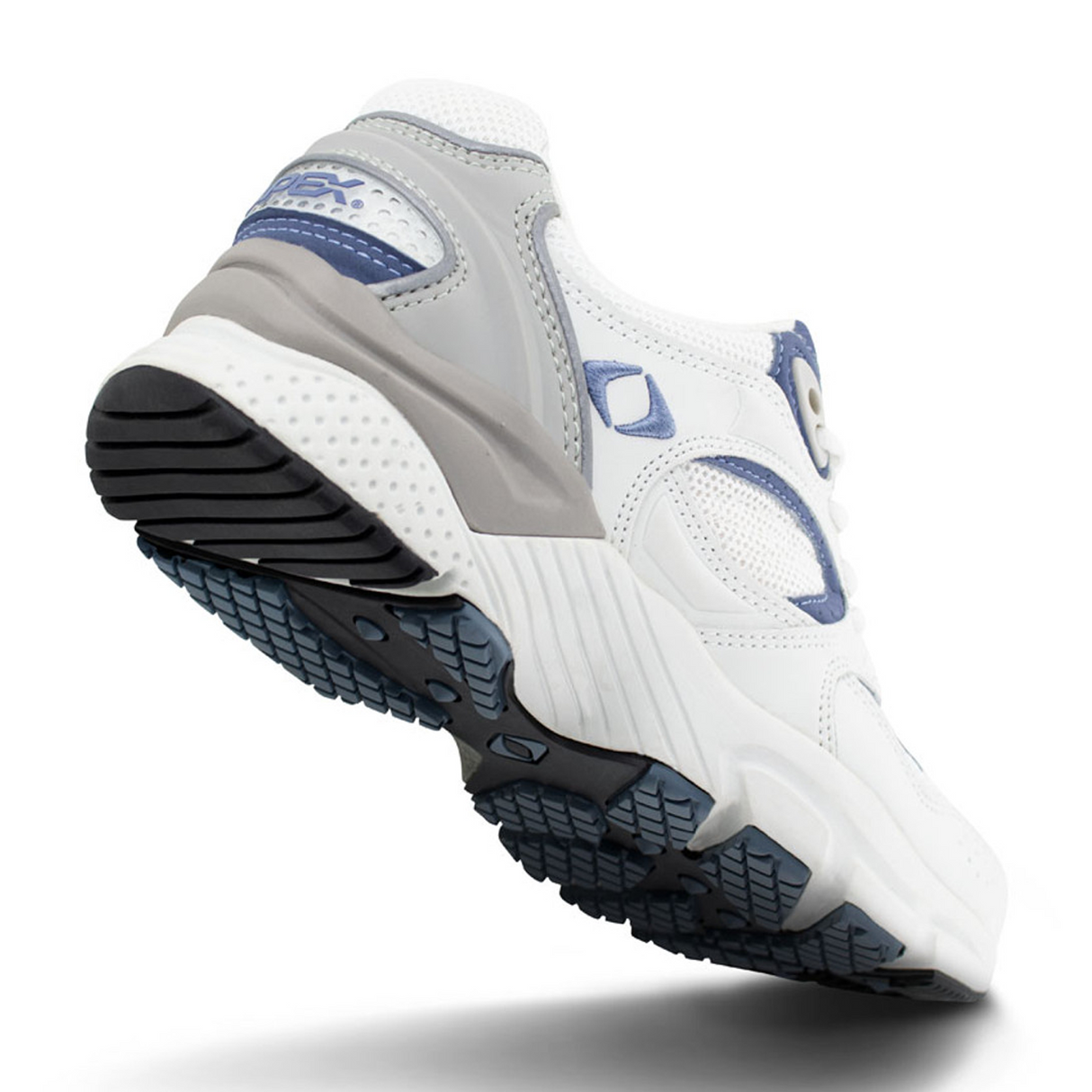 Apex X521 Boss Runner Active Shoe (Women) - White/Periwinkle Athletic - Walking - The Heel Shoe Fitters