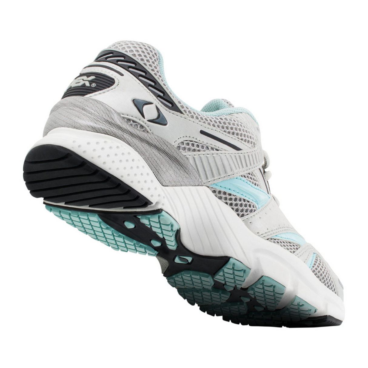 Apex X527 Boss Runner X-Last Active Shoe (Women) - Silver/Blue Athletic - Walking - The Heel Shoe Fitters