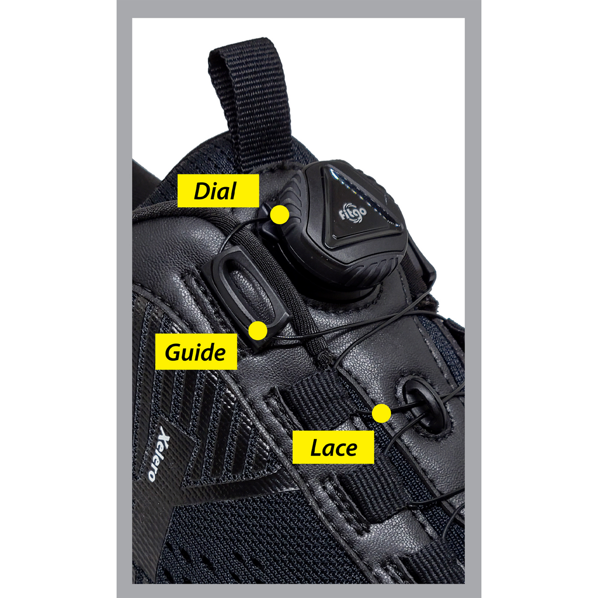 Xelero Steadfast Walking Shoe (Men) - Black FitGo Athletic - Running - Motion Control - The Heel Shoe Fitters