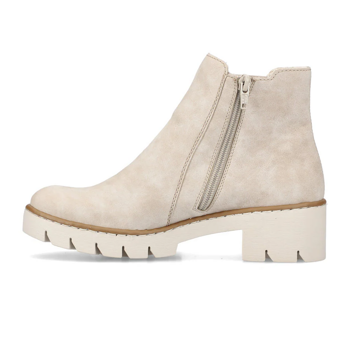 Rieker Prisca X5772-60 Chelsea Boot (Women) - Beige Boots - Casual - Mid - The Heel Shoe Fitters