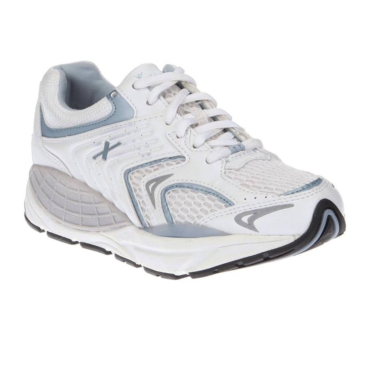 Xelero Matrix Mesh Walking Shoe (Women) - White/Light Blue Athletic - Running - Motion Control - The Heel Shoe Fitters