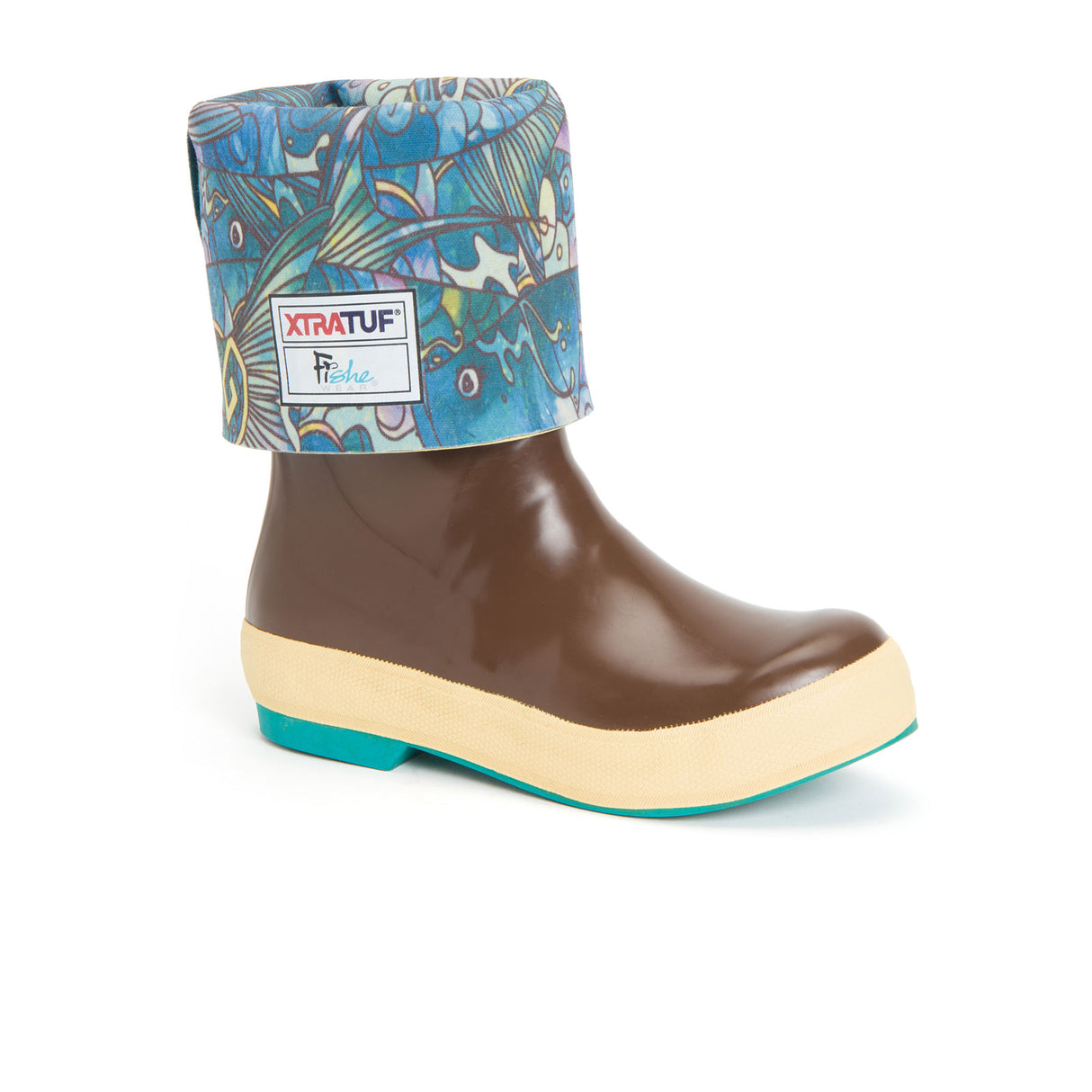 XtraTuf Fishe Wear 15" Legacy Rain Boot (Women) - Brown/Totally Tarpon Boots - Rain - Mid - The Heel Shoe Fitters
