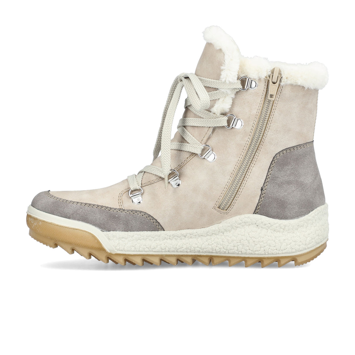 Rieker Aria Y4744-61 Mid Winter Boot (Women) - Grey/Mushroom Boots - Winter - Mid Boot - The Heel Shoe Fitters