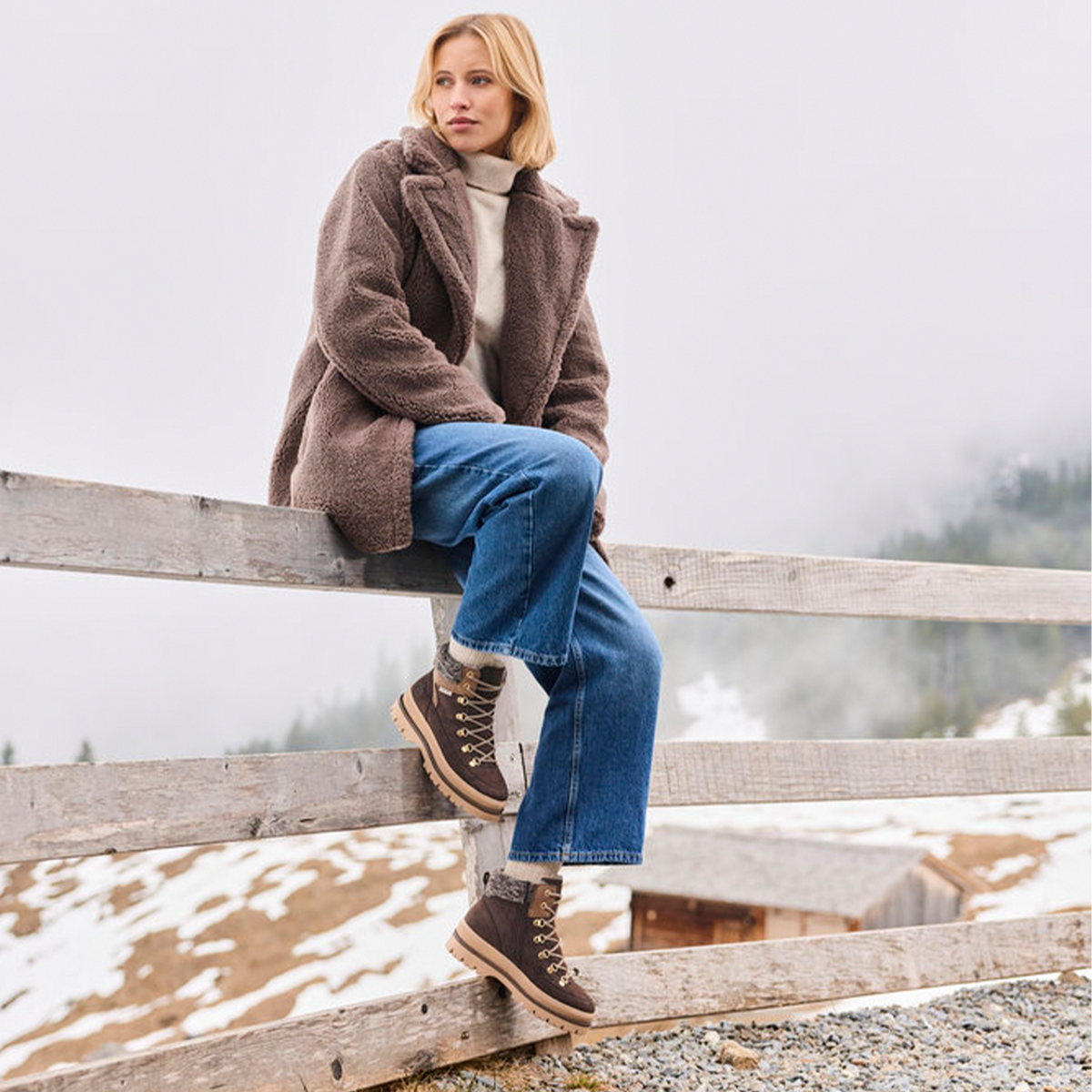 Rieker Trudie 10 Lace Up Boot (Women) - Rancho/Oat