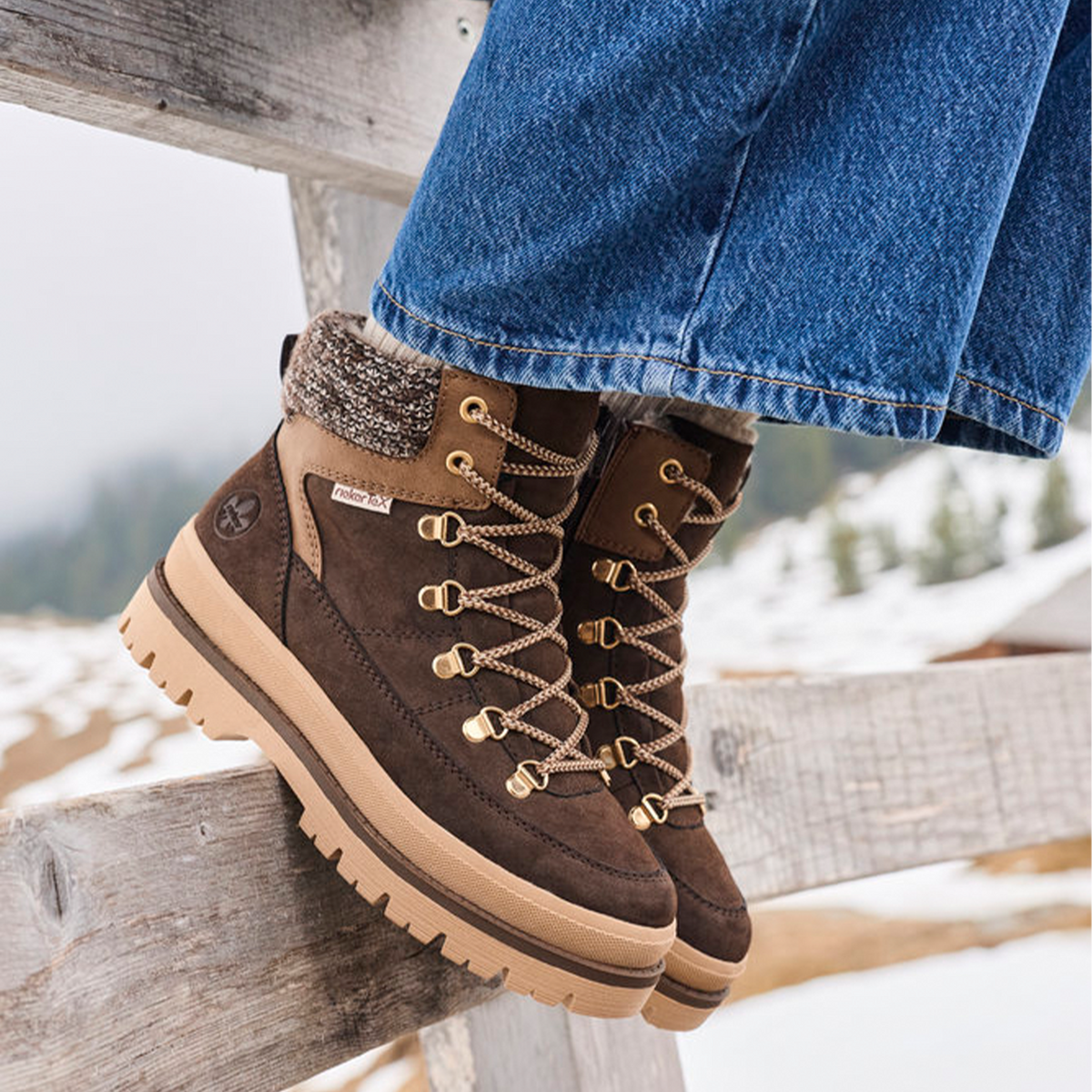 Rieker Trudie 10 Lace Up Boot (Women) - Rancho/Oat