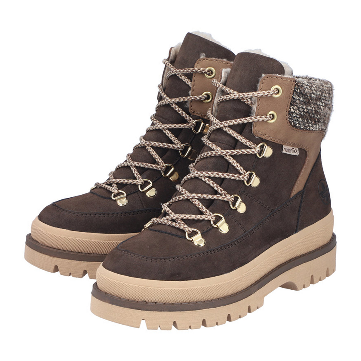 Rieker Trudie 10 Lace Up Boot (Women) - Rancho/Oat
