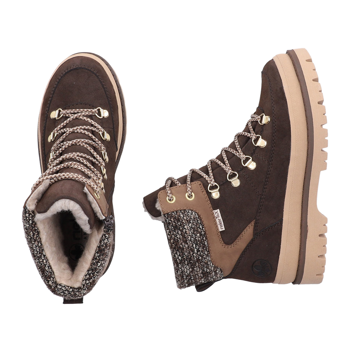 Rieker Trudie 10 Lace Up Boot (Women) - Rancho/Oat