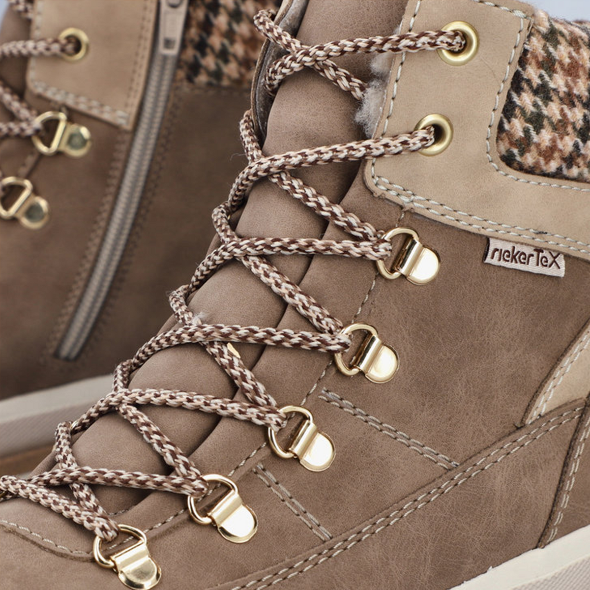 Rieker Trudie 10 Lace Up Boot (Women) - Fango/Porzellan