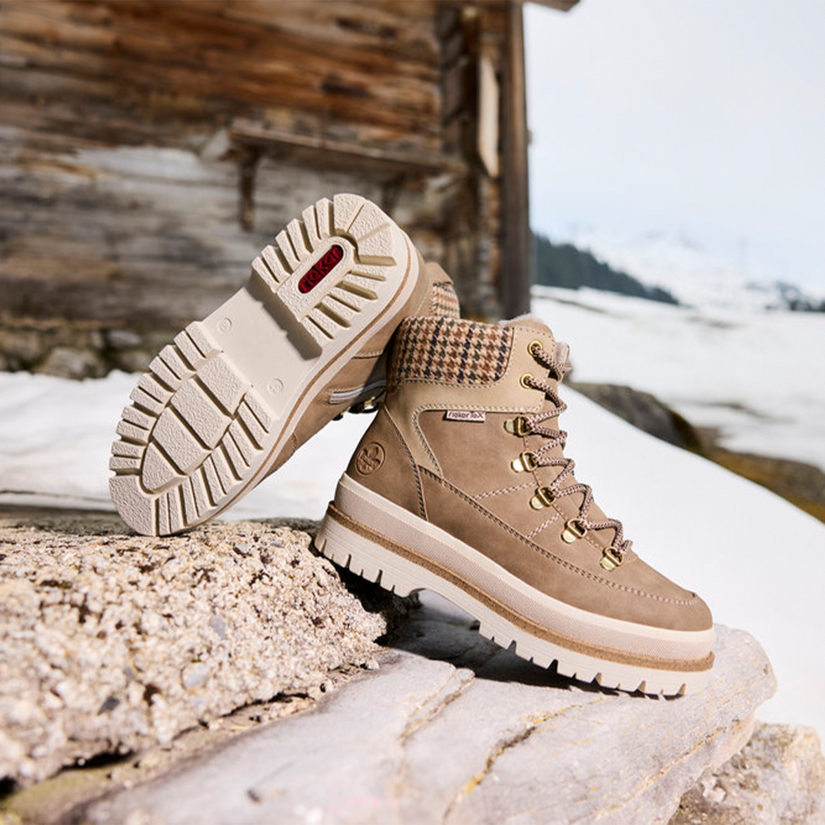Rieker Trudie 10 Lace Up Boot (Women) - Fango/Porzellan