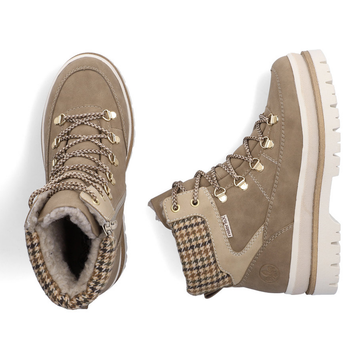 Rieker Trudie 10 Lace Up Boot (Women) - Fango/Porzellan