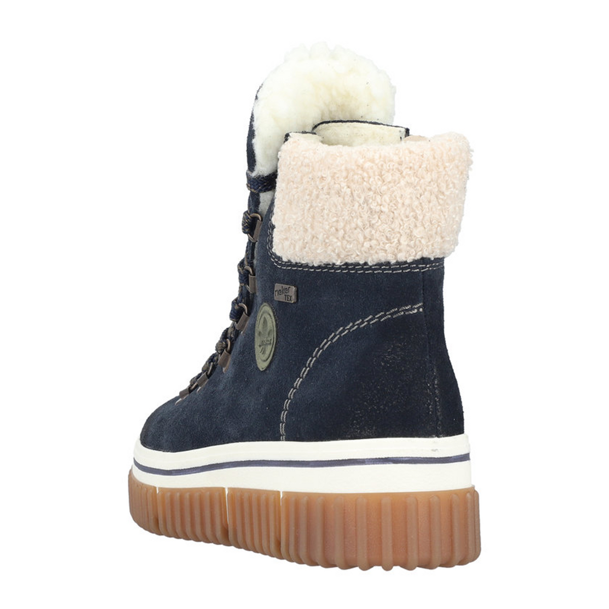 Rieker Trudie 47 Lace Up Boot (Women) - Kobalt/Beige