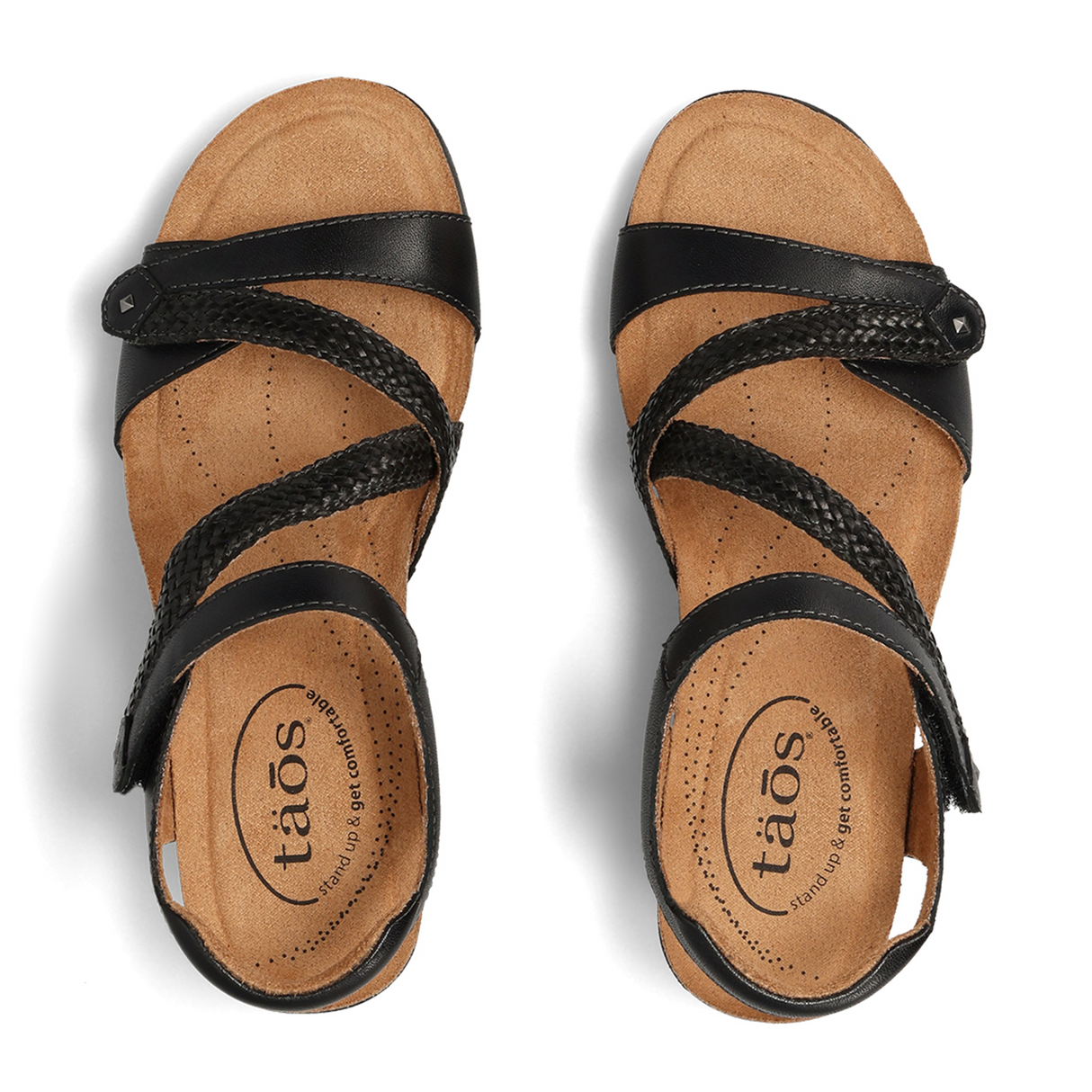 Taos Zecret Wedge Sandal (Women) - Black Sandal - Heel/Wedge - The Heel Shoe Fitters