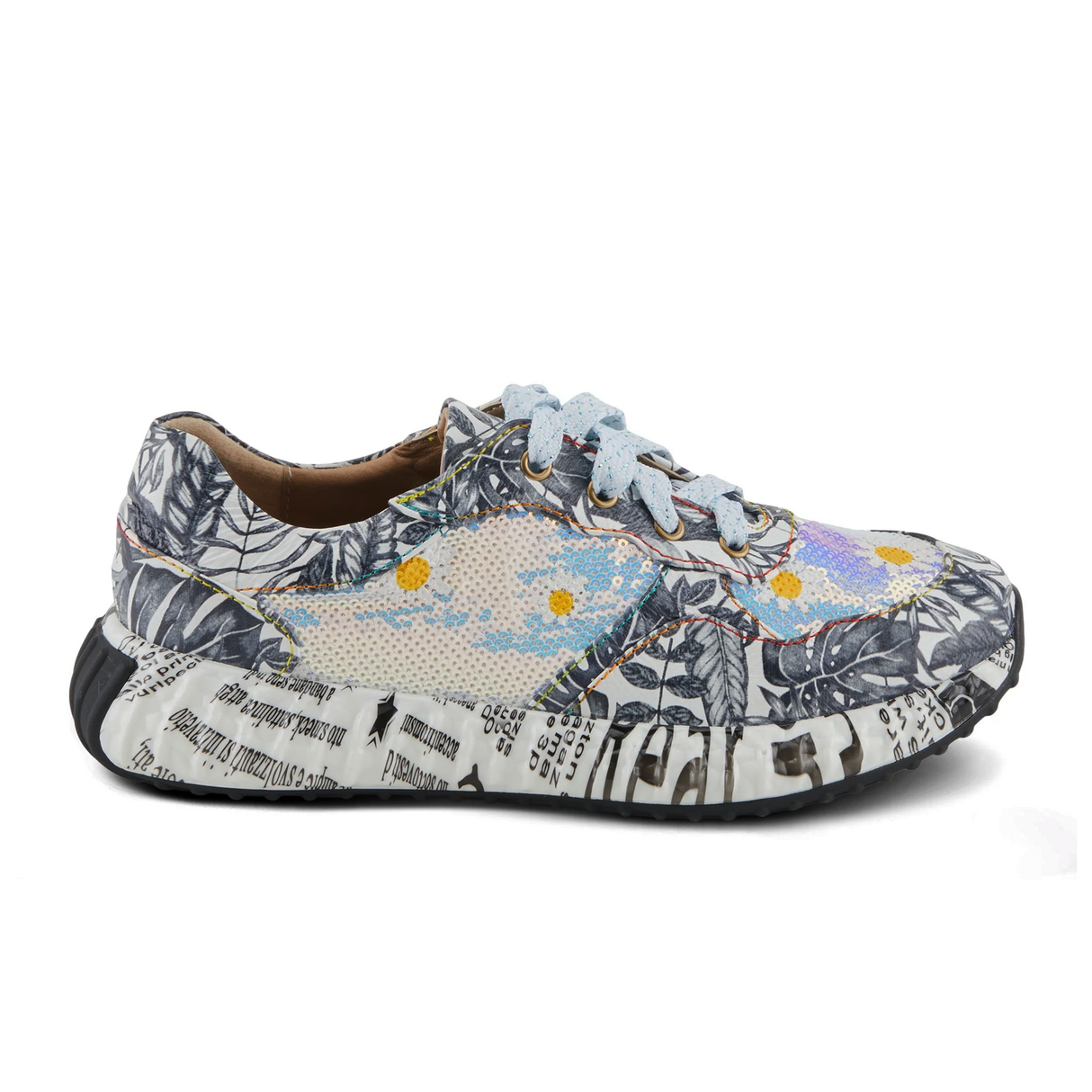 L'Artiste Zingy Sneaker (Women) - Grey Multi Athletic - Casual - Lace Up - The Heel Shoe Fitters