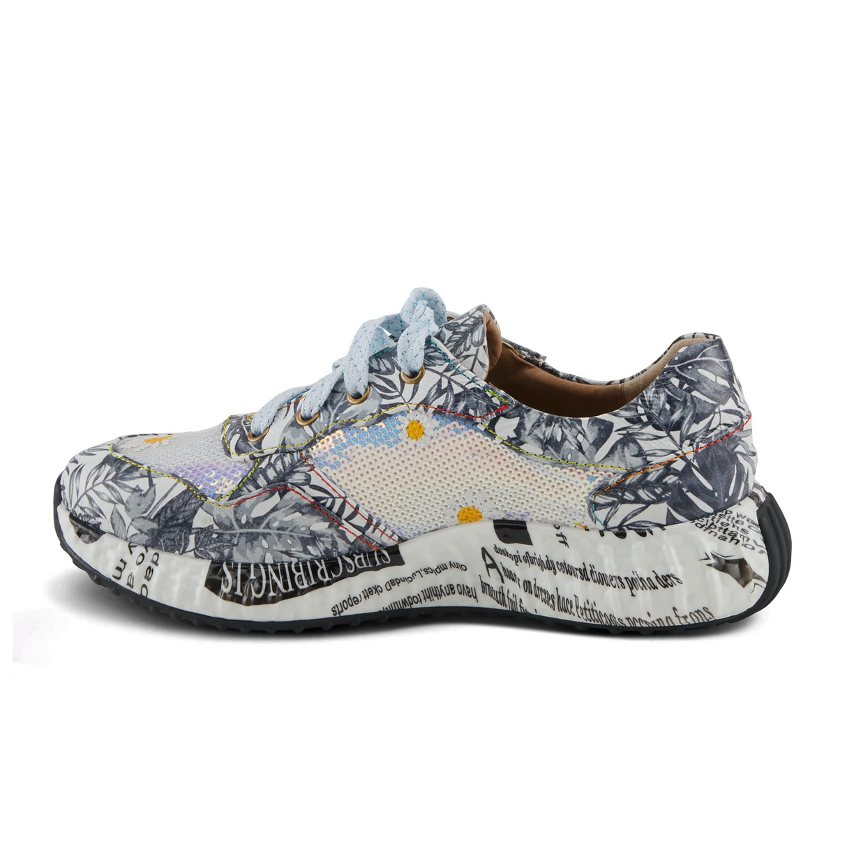 L'Artiste Zingy Sneaker (Women) - Grey Multi Athletic - Casual - Lace Up - The Heel Shoe Fitters