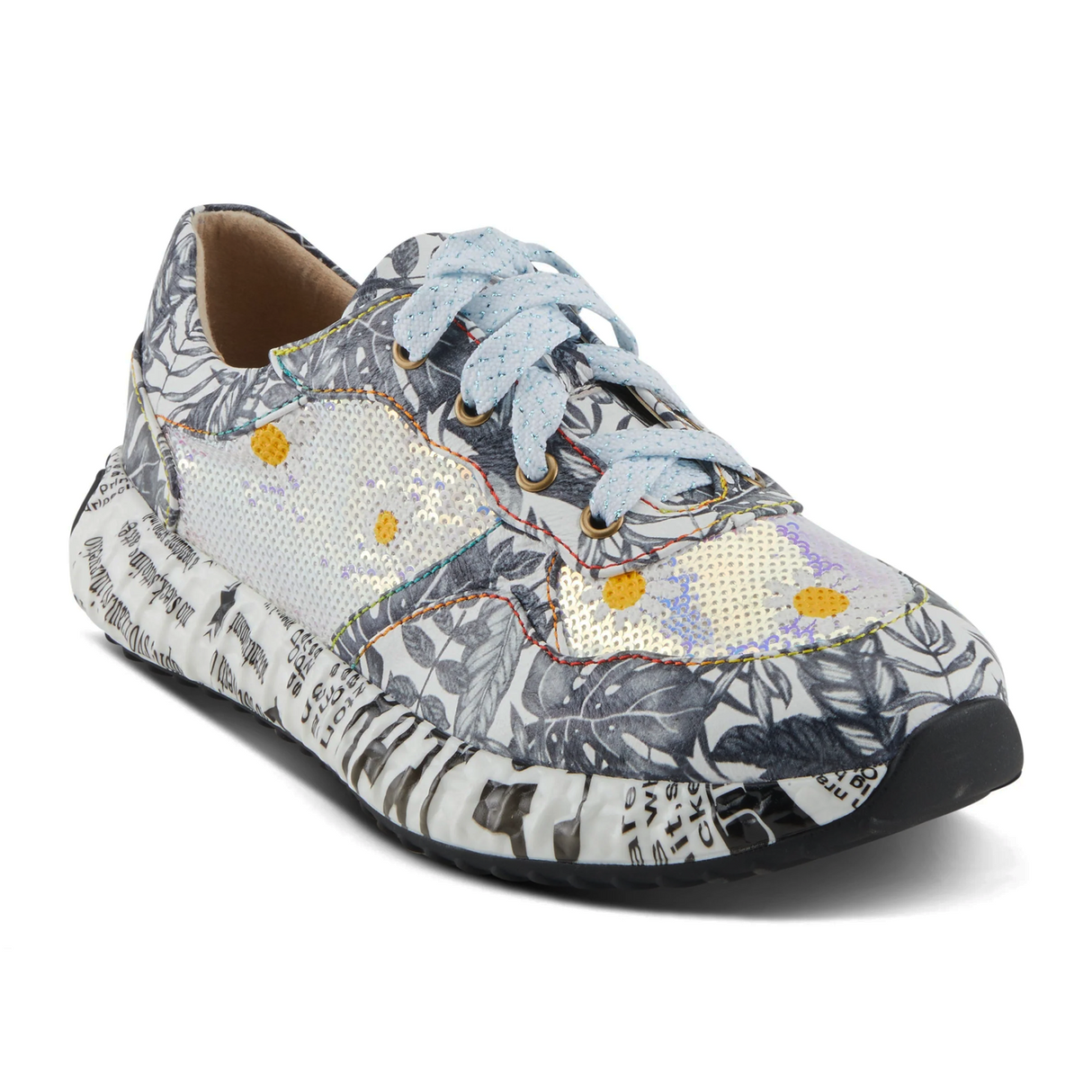 L'Artiste Zingy Sneaker (Women) - Grey Multi Athletic - Casual - Lace Up - The Heel Shoe Fitters
