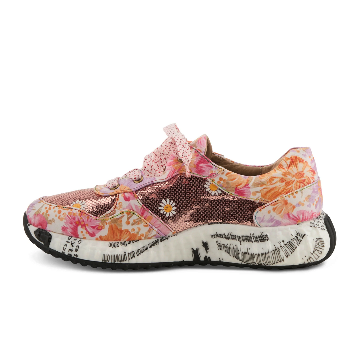 L'Artiste Zingy Sneaker (Women) - Pink Multi Athletic - Casual - Lace Up - The Heel Shoe Fitters