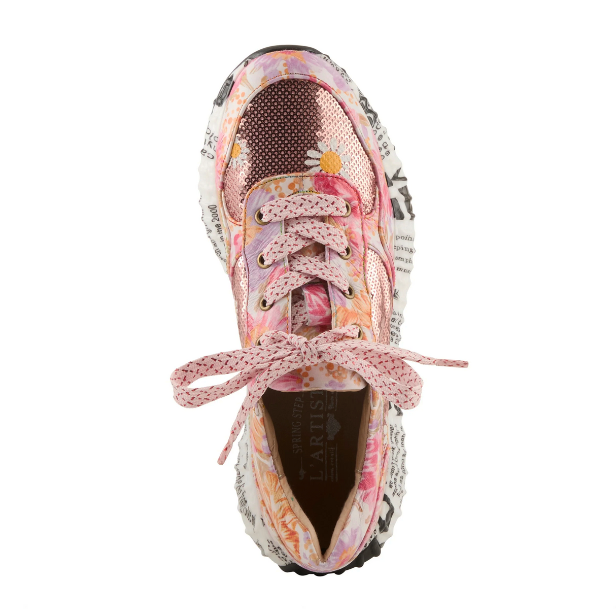 L'Artiste Zingy Sneaker (Women) - Pink Multi Athletic - Casual - Lace Up - The Heel Shoe Fitters