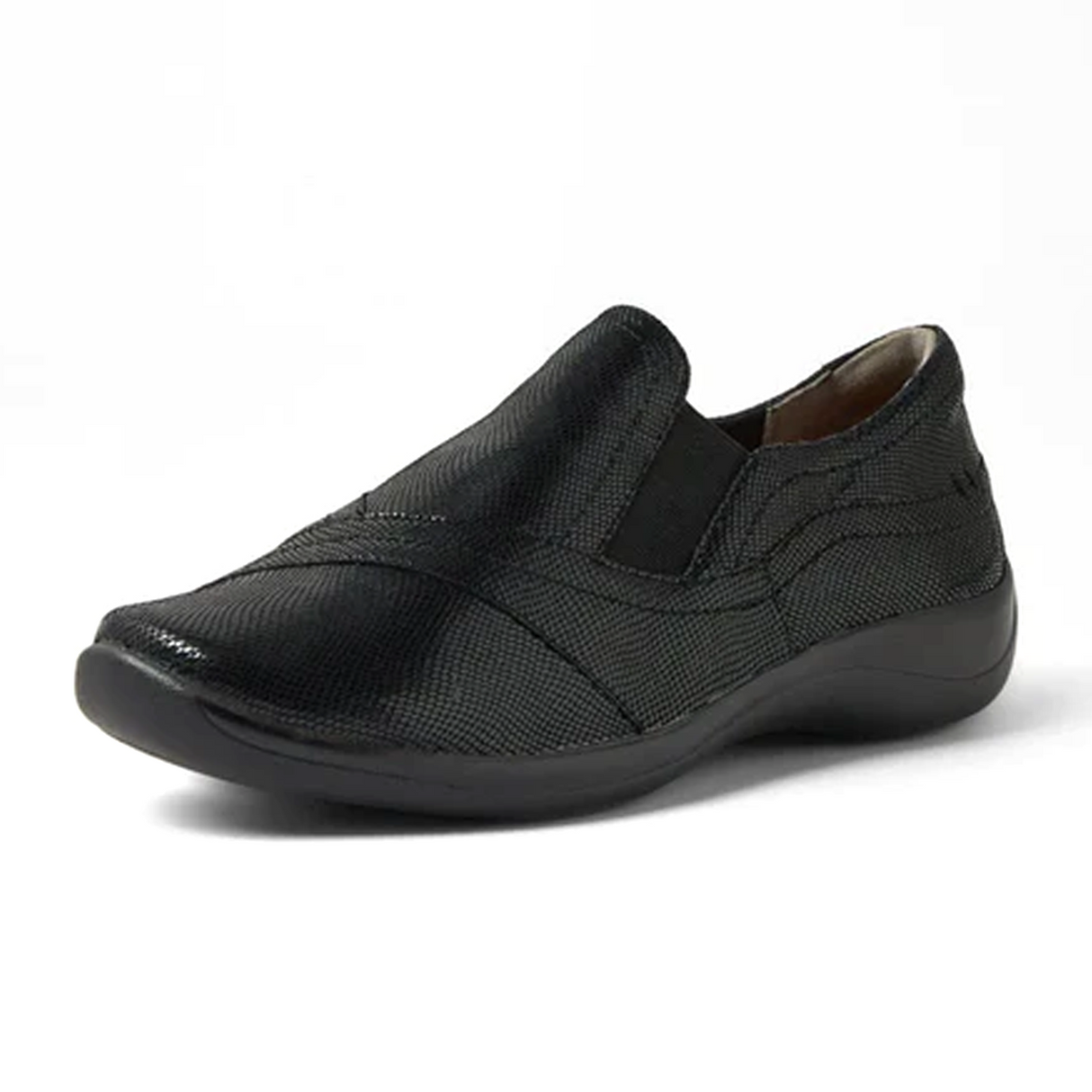 Ziera Java XF Slip On (Women) - Black Lizard Shine Leather Dress-Casual - Slip On - The Heel Shoe Fitters