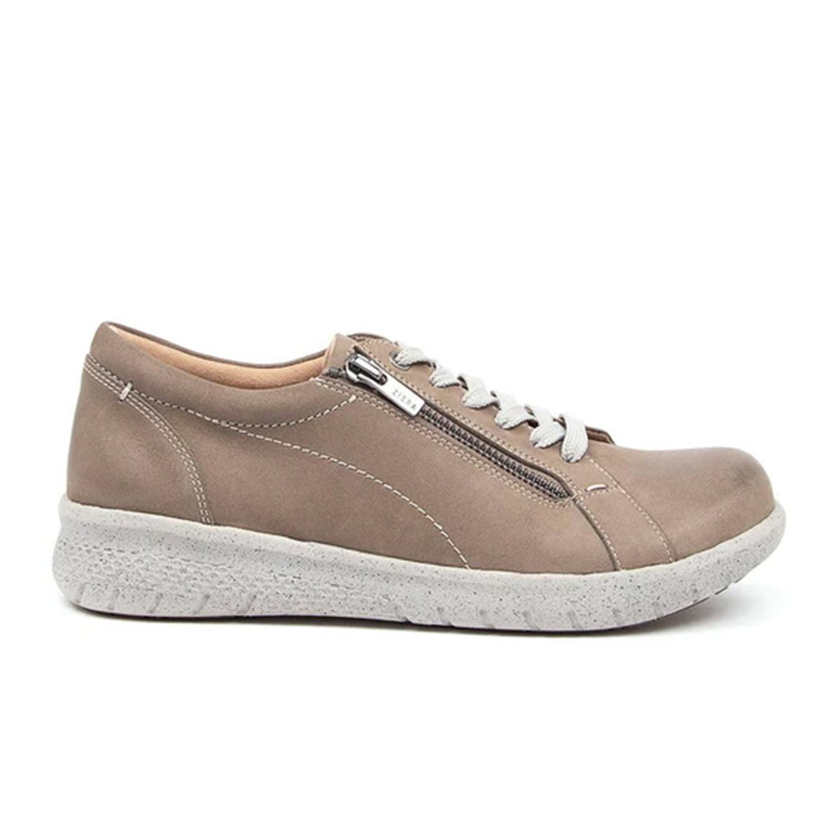 Ziera Solar XF Sneaker (Women) - Taupe Leather Athletic - Casual - Lace Up - The Heel Shoe Fitters