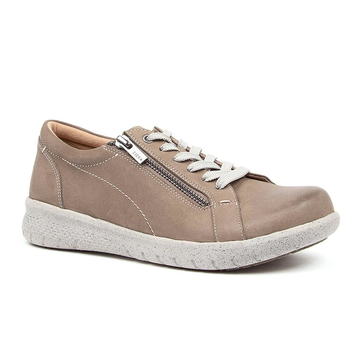 Ziera Solar XF Sneaker (Women) - Taupe Leather Athletic - Casual - Lace Up - The Heel Shoe Fitters