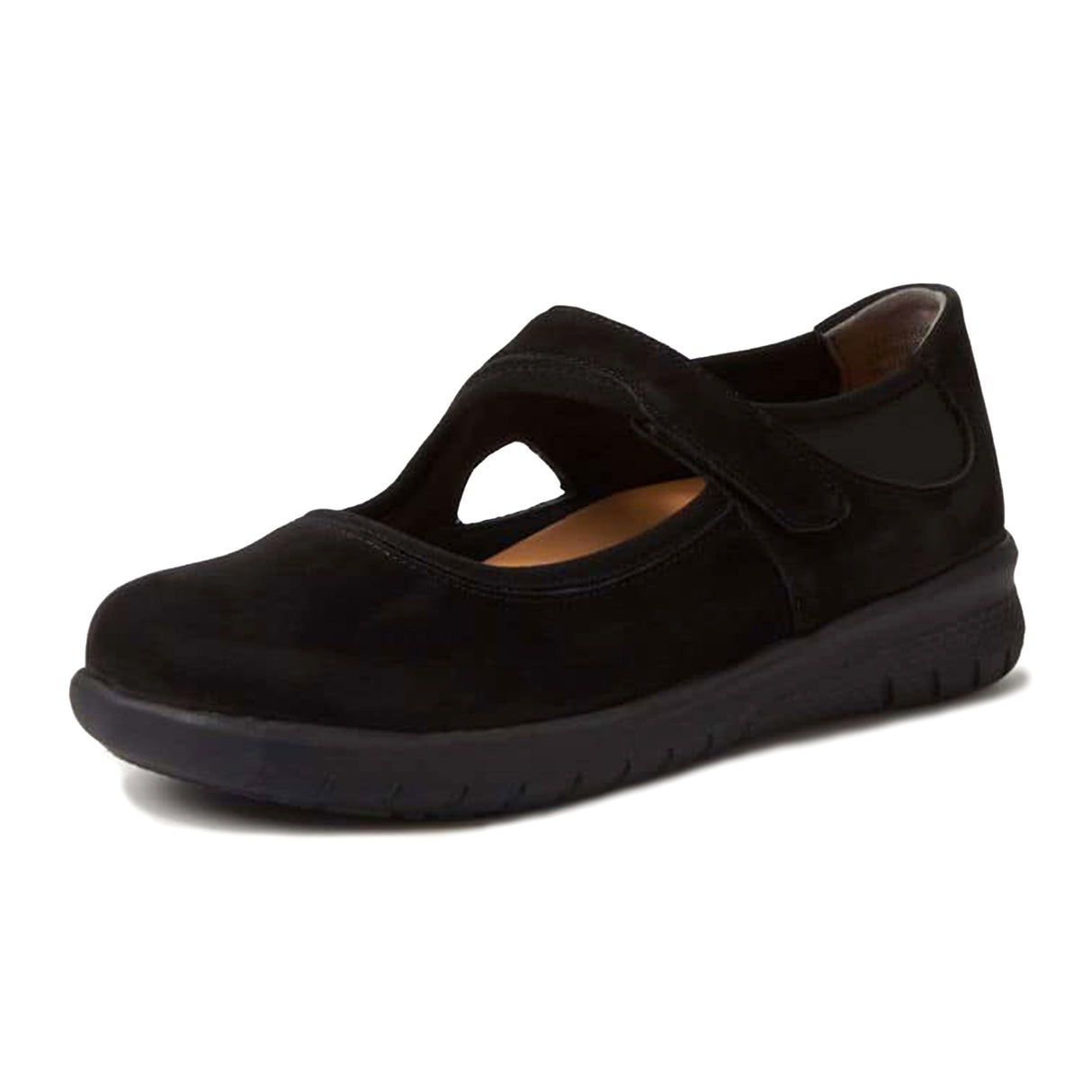 Ziera Silvani Mary Jane (Women) - Black Nubuck/Black Neoprene Dress-Casual - Slip On - The Heel Shoe Fitters