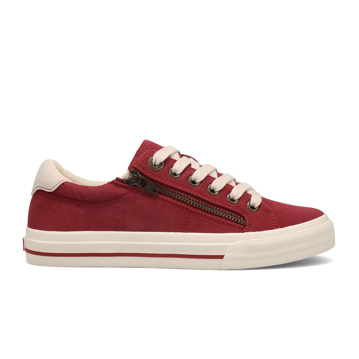 Taos Z Soul Sneaker (Women) - Crimson/Ecru Distressed Athletic - Casual - Lace Up - The Heel Shoe Fitters
