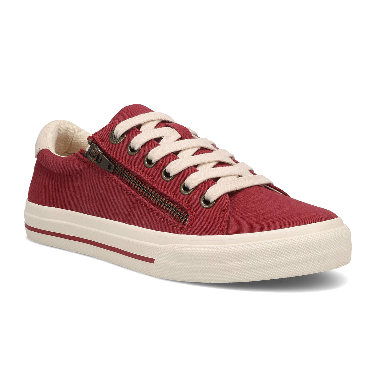 Taos Z Soul Sneaker (Women) - Crimson/Ecru Distressed Athletic - Casual - Lace Up - The Heel Shoe Fitters