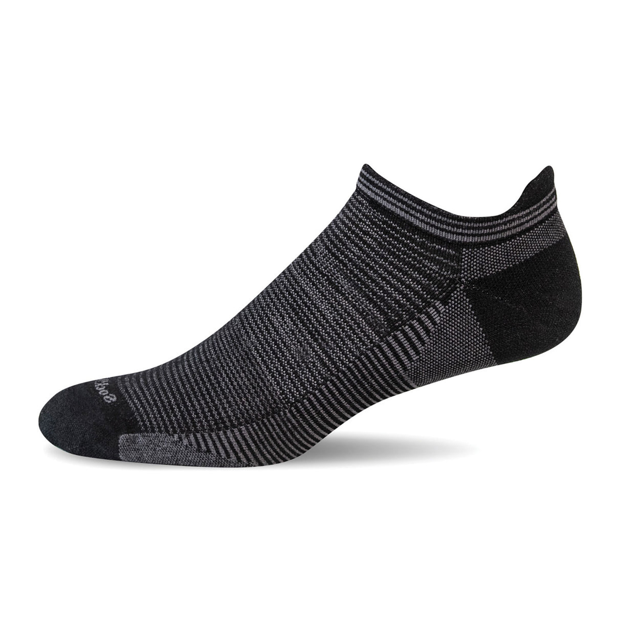 Sockwell Cadence Micro Compression Sock (Men) - Black Accessories - Socks - Performance - The Heel Shoe Fitters
