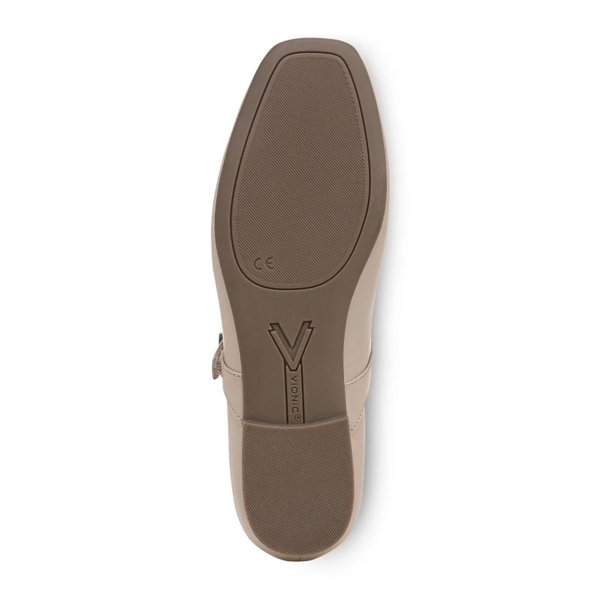Vionic Alameda Mary Jane Flat (Women) - Oatmeal Beige Leather Dress-Casual - Flat - The Heel Shoe Fitters