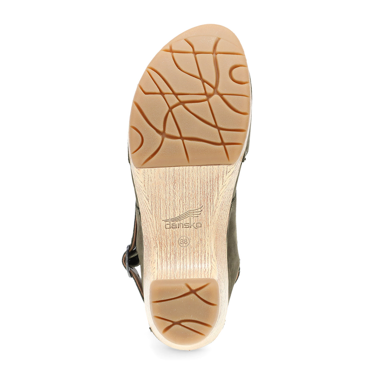 Dansko Lucia Heeled Sandal (Women) - Ivy Milled Nubuck Sandal - Heel/Wedge - The Heel Shoe Fitters