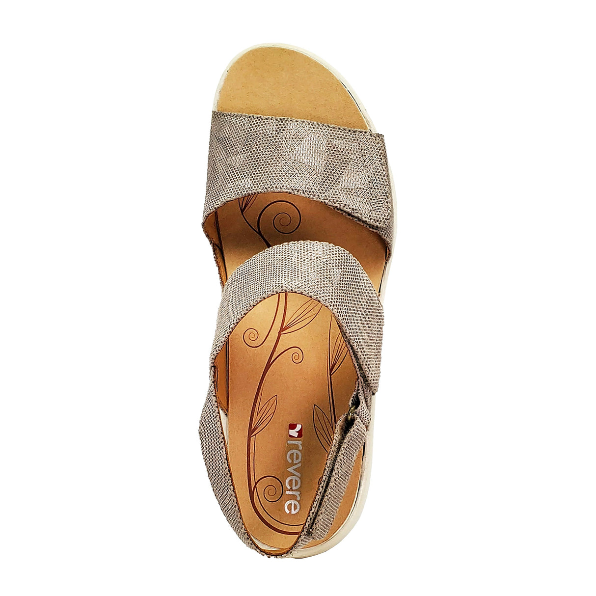 Revere Como Backstrap Sandal (Women) - Champagne Angle Sandal - Backstrap - The Heel Shoe Fitters